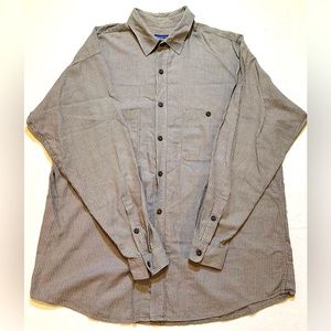 Mens Patagonia Long Sleeve Houndstooth Organic Cotton Button Down Shirt Large
